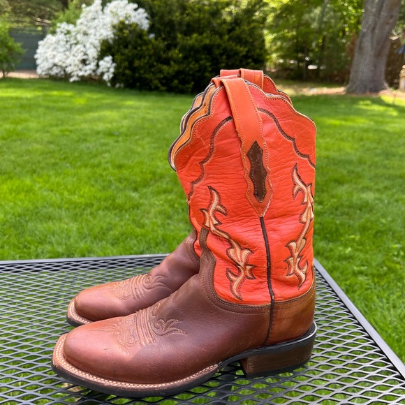 LUCCHESE 2000 Women’s Antique Brown Boots Size 7 1/2B - Picture 3 of 11